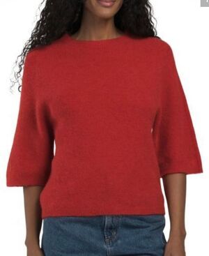 Bianco & Blu red wool alpaca blend sweater large